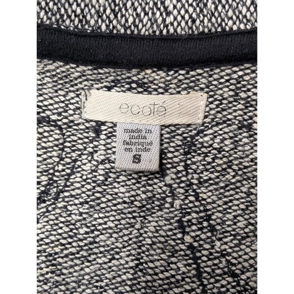 Ecote Kimono Cardigan Size S Embellished Open Front Boho Festival Tweed Eclectic - Picture 8 of 10